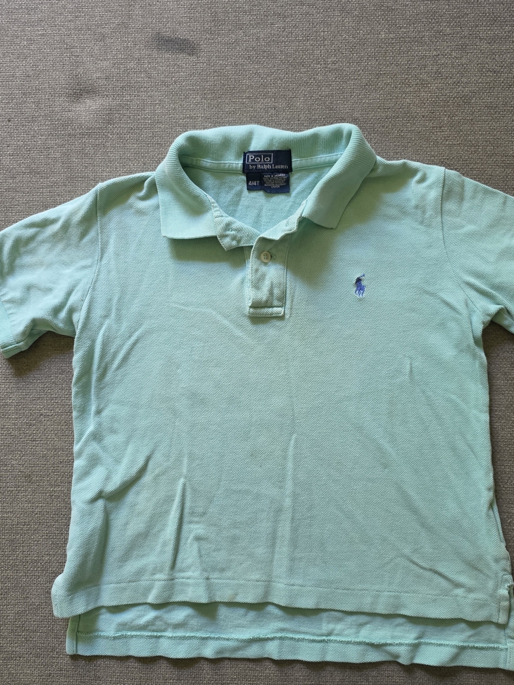 Polo by Ralph Lauren Boys Mint Green Polo Shirt with Blue Pony